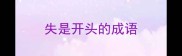 失是开头的成语
