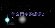 什么雨字的成语