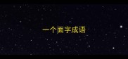 一个面字成语