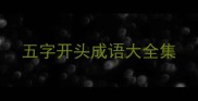 五字开头成语大全集