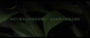 诗经之雅颂出的成语有哪些古代经典中的雅言雅韵