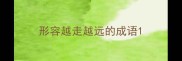 形容越走越远的成语