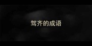 驾齐的成语