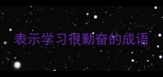 表示学习很勤奋的成语