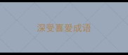 深受喜爱成语