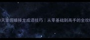 30天掌握睛接龙成语技巧从零基础到高手的全攻略