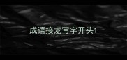 成语接龙写字开头