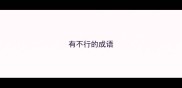 有不行的成语