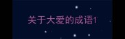 关于大爱的成语