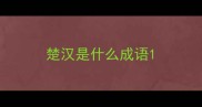 楚汉是什么成语