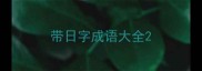 带日字成语大全
