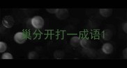巢分开打一成语