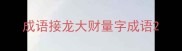 成语接龙大财量字成语