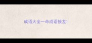 成语大全一命成语接龙