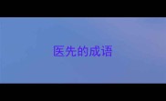 医先的成语