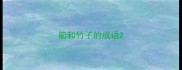 箭和竹子的成语