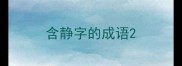 含静字的成语