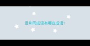 足和同成语有哪些成语