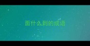 面什么到的成语