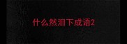 什么然泪下成语