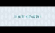 与布有关的成语