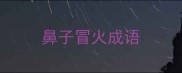 鼻子冒火成语