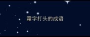 霜字打头的成语
