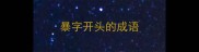 暴字开头的成语