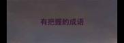 有把握的成语