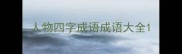 人物四字成语成语大全