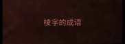 棱字的成语