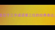 带象字且位于三字成语第三位的经典表达及用法