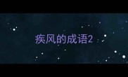 疾风的成语