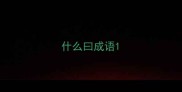 什么曰成语