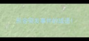 形容突发事件的成语