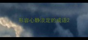 形容心静淡定的成语