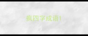 疯四字成语