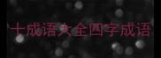 十成语大全四字成语