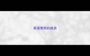 英语常用的成语