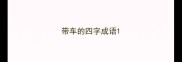 带车的四字成语