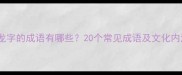 带龙字的成语有哪些20个常见成语及文化内涵