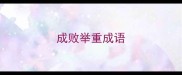 成败举重成语
