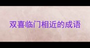 双喜临门相近的成语