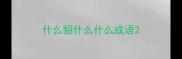 什么貂什么什么成语