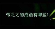 带之之的成语有哪些
