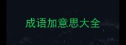成语加意思大全