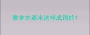 像舍本逐末这样成语的