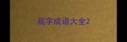 规字成语大全