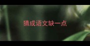 猜成语文缺一点