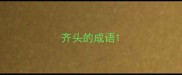 齐头的成语